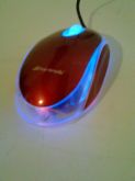 Mouse opt.conx.USB Fortrek cores Prata, Preto, vermelho